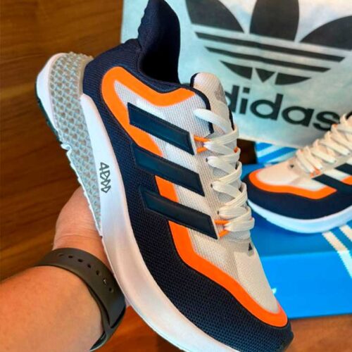 Tênis Adidas 4DFW Pulse 2 Azul/Branco/Laranja