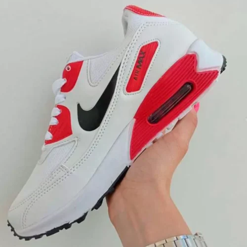 Tênis Nike Air Max 90 Masculino Branco e Vermelho