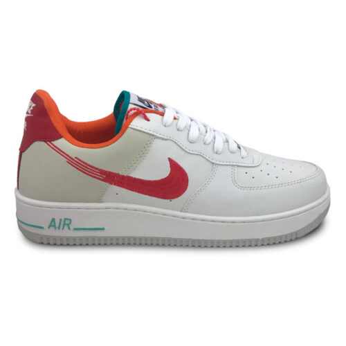 Tênis Nike Air Force Masculino Branco/Vermelho/Laranja